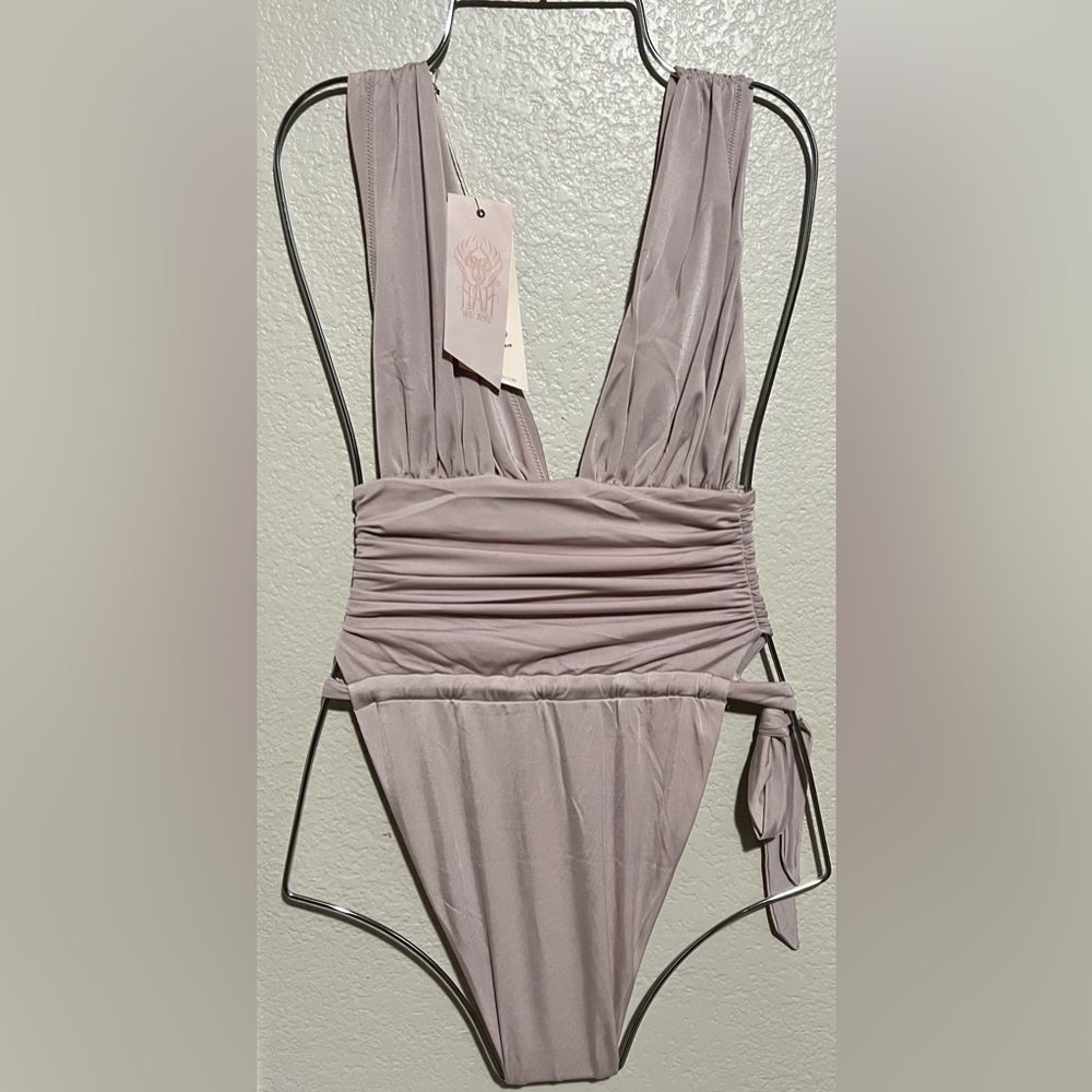 Free People/Anthropologie/Revolve Brand:We Are Hah Cut To The Chase Lilac Swim - Picture 2 of 6
